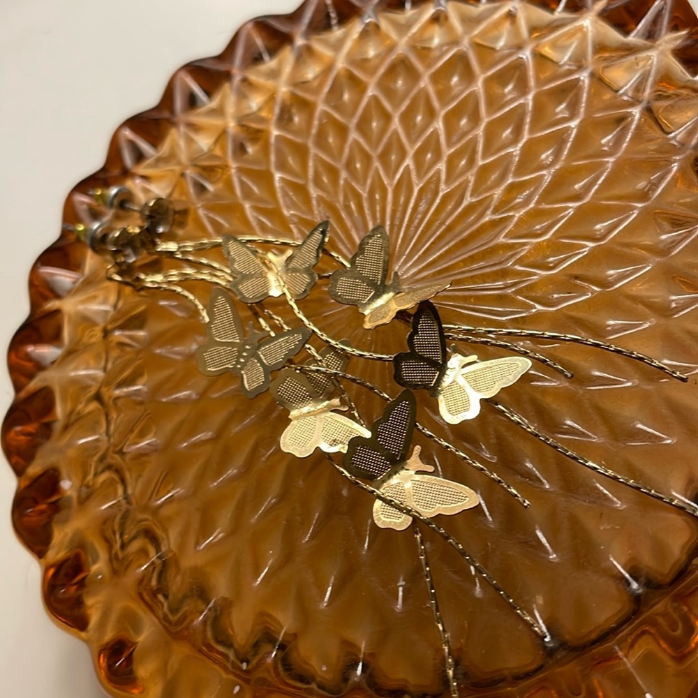 Gold Butterfly Earrings